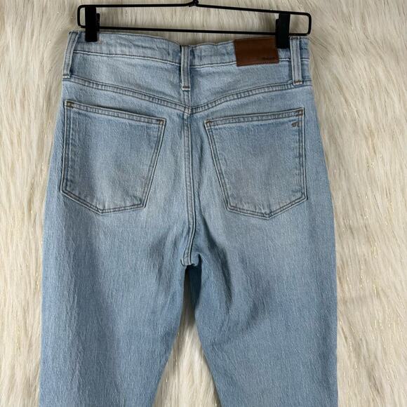 Madewell The High Rise Slim Crop Boyjean Ripped Edition Light Wash Distressed 26 - Picture 6 of 12